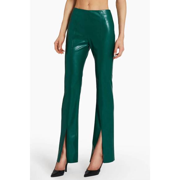 NEW AMANDA UPRICHARD tavira faux leather pant in green